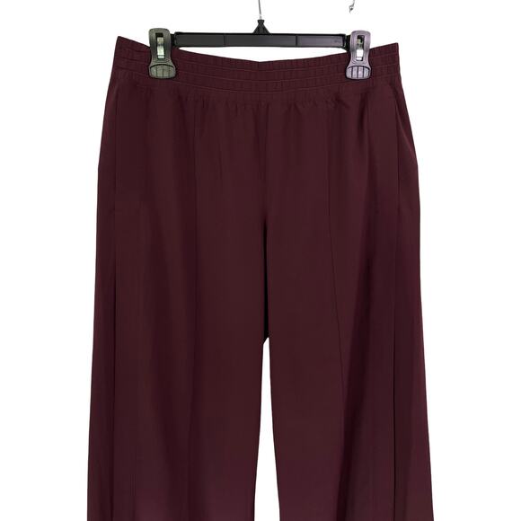 Lululemon Burgundy Wide Leg Split Hem Pants Women's Size 10 EUC - Picture 7 of 10